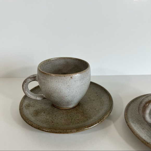 Vintage Ceramic Handmade Coffee Mug and Saucer - Picture 3 of 12
